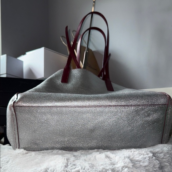 MCM Wandel Burgundy and Silver Reversible Leather Tote - Picture 14 of 16